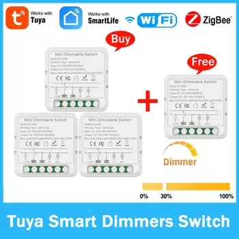 Tuya ZigBee / WiFi Smart Dimmer Prepínač Modul Podporuje Dve Spôsob Kontroly LED Svetlá Stmievateľné Prepínač Funguje S Alexa Domovská stránka Google