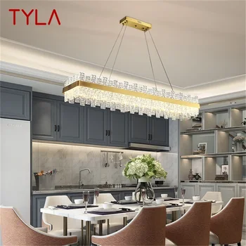 TYLA Prívesok Svetlá Postmoderných Gold Luxusné Mosadz Kolo LED Lampa Zariadenie Pre Domáce Dekorácie
