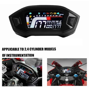 Univerzálne Motocyklové LCD Digitálny Rýchlomer 13000RPM Podsvietenie Digitálne Odemeter Tachometra Na 1,2,4 Valca
