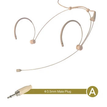 Univerzálny Dvojitý Earhook Headset Headset Mikrofón Mic Headworn Headworn Mikrofónu s priemerom 3,5 mm, Dvojité Earhook 3 Kolík 4 Pin
