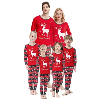Vianoce Rodine Zodpovedajúce Oblečenie 2023 Novinky Oblečenie Nastaviť Mama Otec Deti Pyžamá Vyhovovali Dlhý Rukáv Sleepwear Vianoce Rodiny Vzhľad Pyžama