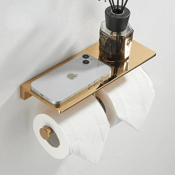 Všetky medi wc tkaniva držiak na wc toaletný papier rack kúpeľňa stenu roll paper rack bez dierovanie.