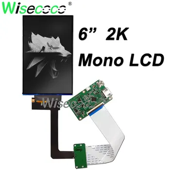 Wisecoco 6 Palcový 2K MONO LCD Monochromatický Displej 1620x2560 DLP/SLA Vysokou Priepustnosťou Svetla 3D Tlačiarne Monochromatický Displej