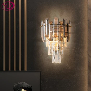 YOULAIKE Moderné Crystal Sconce Pre Izba Stenu, Nočné Svetlo, Zariadenie Spálne, Obývacia Izba LED Nástenné Svietidlo Spálňa Cristal Lampa