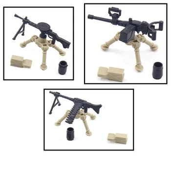 Zbraň Vojenské DP-28 MG34 USA M2 Ťažké Guľomety Ww2 Vojaka Armády Mini Akčné Figúrky Príslušenstvo Stavebné Bloky pre Chlapcov, Hračky