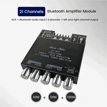 ZK-TB21 Bluetooth Zosilňovač Rada 2.1 Channel Stereo 2X50W+100W TPA3116D2 Digitálny Audio Zosilňovač Modul